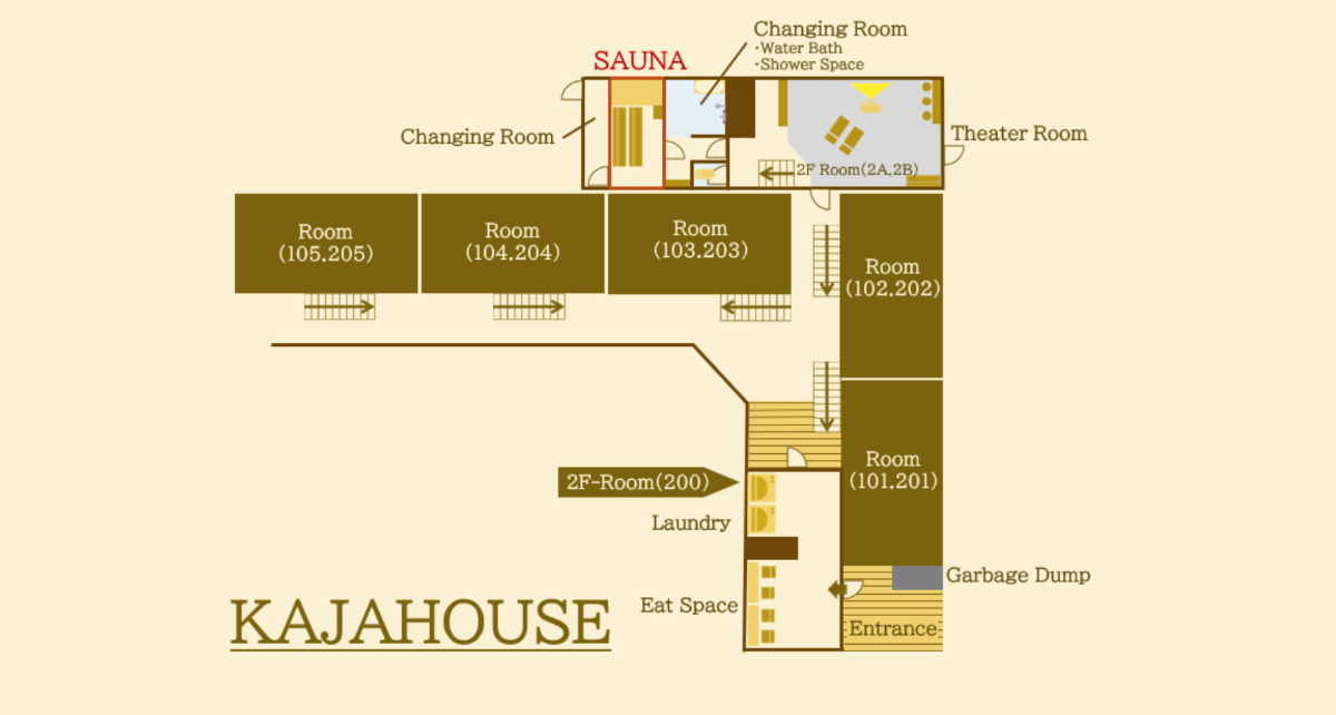 3名部屋 間取り図 KAJAHOUSE