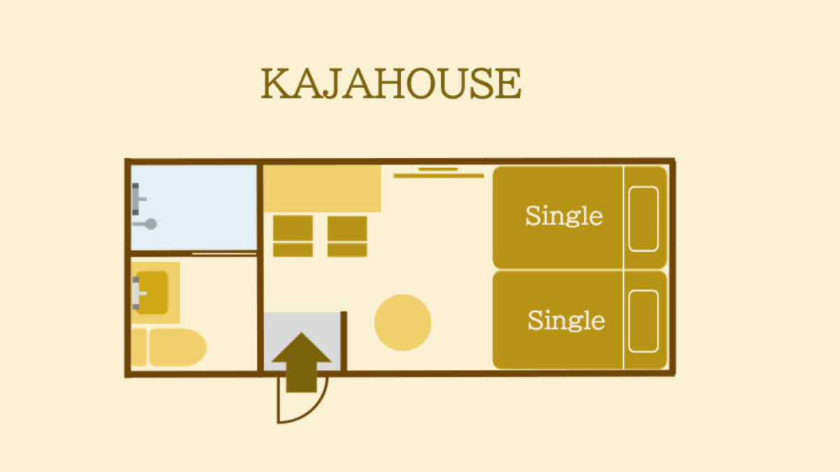 2名部屋 間取り図 KAJAHOUSE